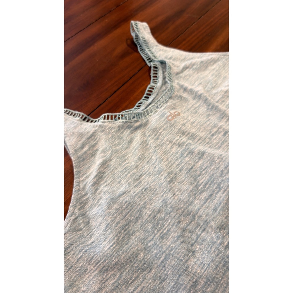 Alo Yoga Light Blue Heathered Ladder Stitch Crop Tank Top Small - Picture 16 of 16